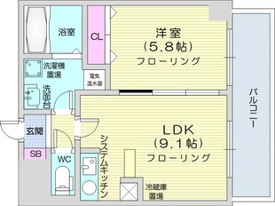 札幌駅 徒歩10分 12階の物件間取画像